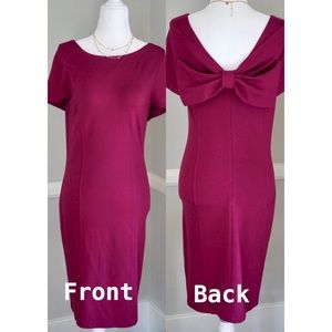 Alberto Makali Sheath Dress with Bow In the Back